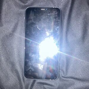 Black Modern Smartphone with Reflective Display and Rounded Corners